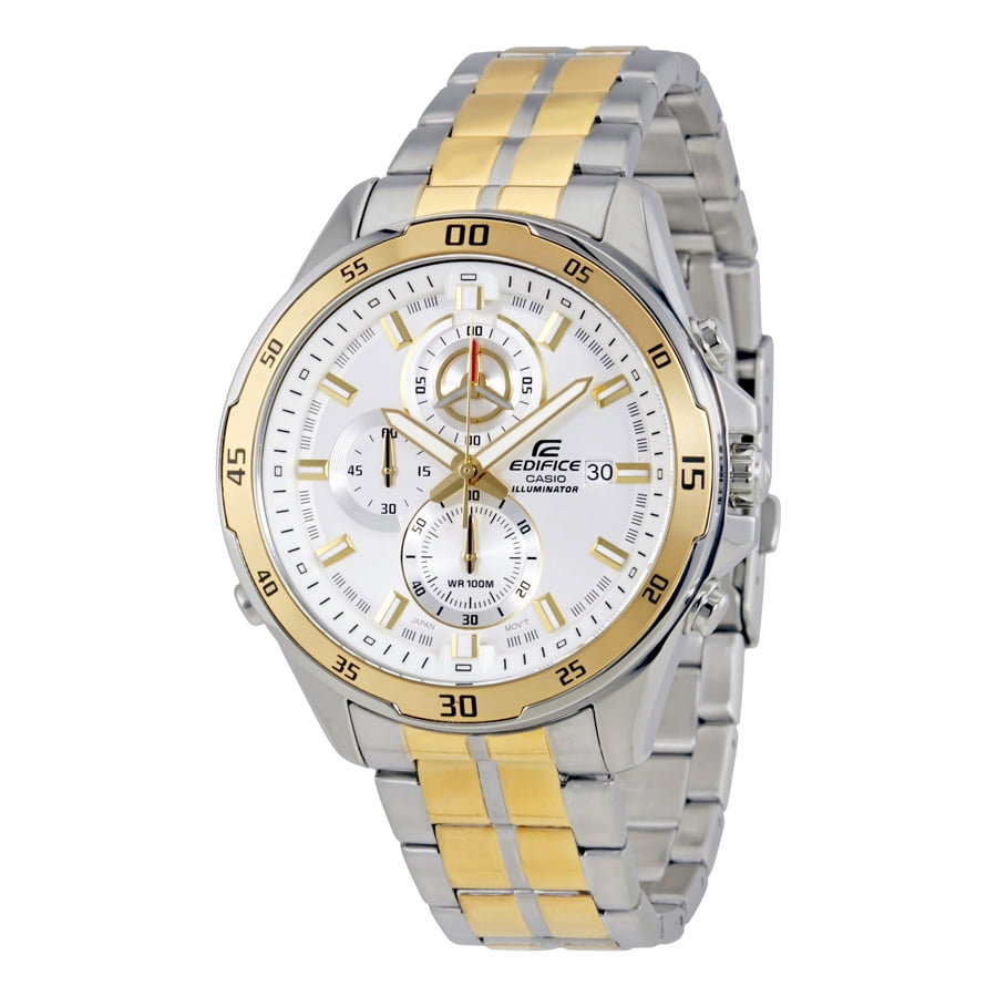 casio edifice two tone bracelet watch