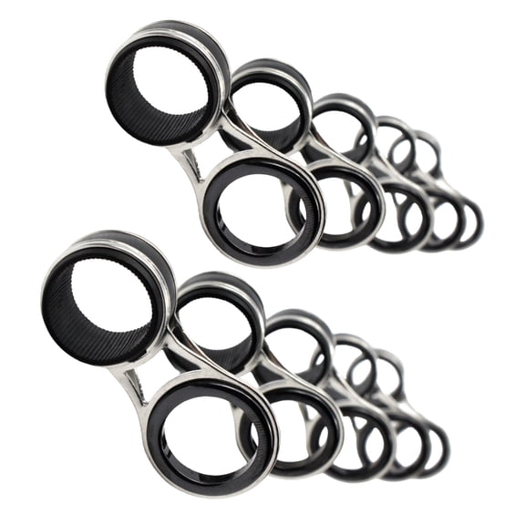 Gieenan 10Pcs Fishing Rod Tip Eye Repair Kits 10 Size Fishing Rod Tip Replacement Set