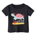 thumbnail image 3 of Zszcpp Infant Girl T Shirts Tee Fitted Short Sleeve T-Shirt Lovely Ocean Animal Print Cozy Blouse Girls Tops, 3 of 5