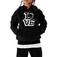 thumbnail image 1 of MIASHUI Chandails à Capuchon Filles Garçons Imprimé Rugby Manches Longues Chandail de Sport,Noir,3-4 Ans, 1 of 3