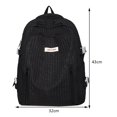 thumbnail image 2 of Mochila informal para estudiantes, mochilas escolares de estilo japonés con colgante de flores (negro) Tmvgtek Para Estrenar, 2 of 7