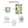 thumbnail image 7 of Green Leaves Kitchen Dish Towels for Drying Dishes Set of 4, Tropical Summer Botanical Watercolor Elegant Rustic Waffle Weave Microfiber Hand Tea Bathroom Towels Quick Dry & Absorbent Towel 12x12, 7 of 7