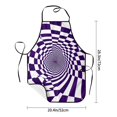 thumbnail image 3 of Twisted Checkerboard 3D Illusion Aprons for Women Men Waterproof For Kitchen Cooking BBQ Gardening Painting Mechanic, 3 of 5