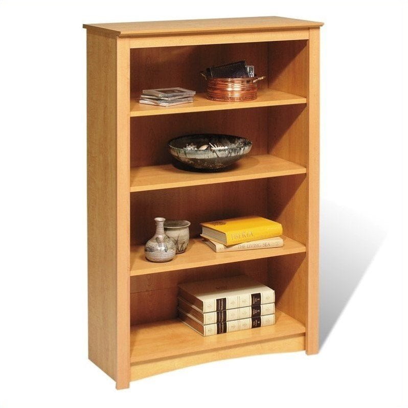 Prepac Sonoma 4 Shelf 48"H Wood Bookcase in Maple