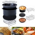 thumbnail image 1 of Cqxid Air Fryers & Accessories 5 In 1 Multifunctional Air Fryer Accessories Set Kit Parts Metal Holder Skewer Rack Cake Barrel Air Fryer Accessories Kit Multifunctional Air Fryer Accessories, 1 of 4