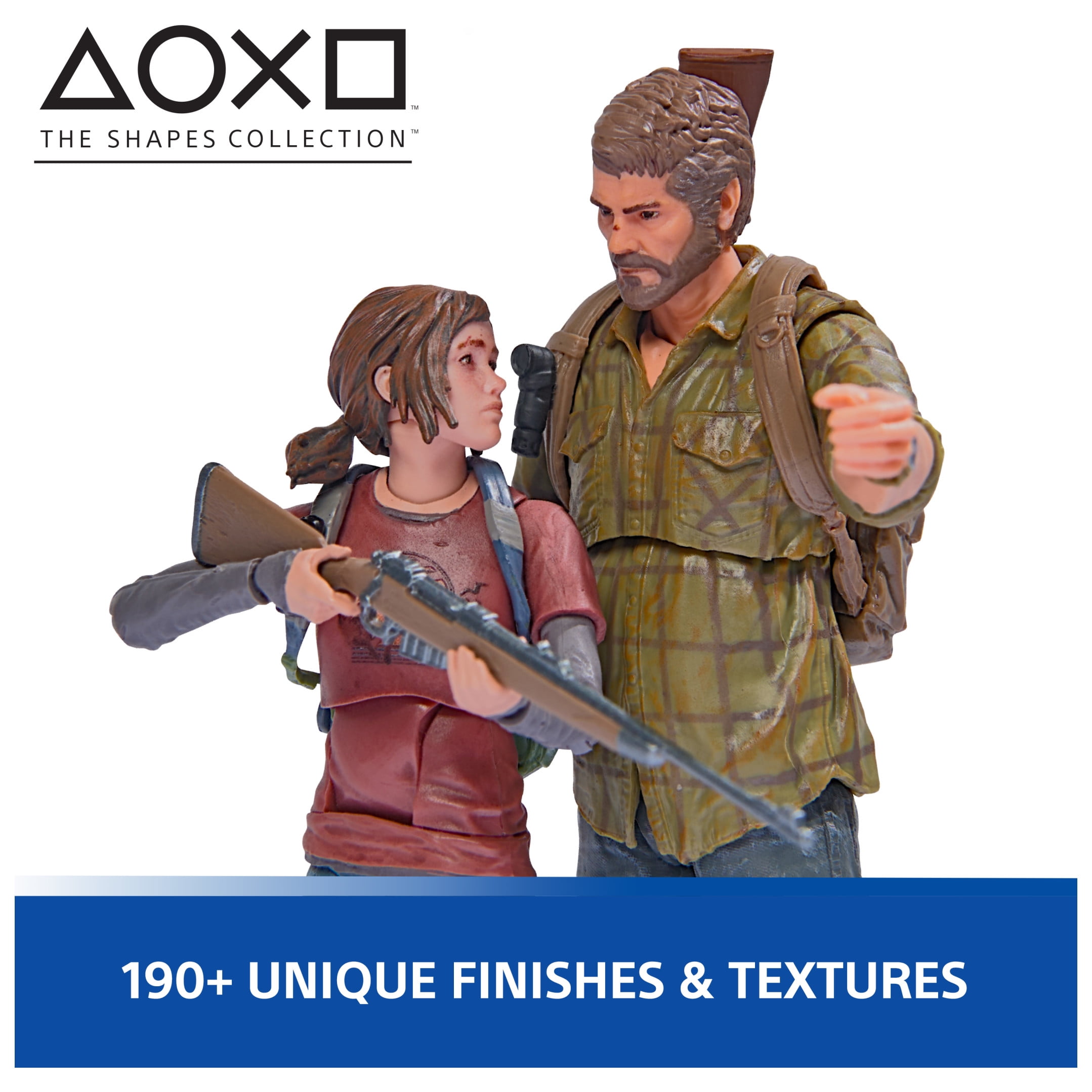 PlayStation The Last of Us, 2-Pack 6” Joel & Ellie Action Figures with 19 Accessories, 17+
