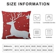 thumbnail image 5 of Patifu  Soft Canvas Throw Pillow Covers Cases for Couch Sofa Home Decoration Christmas Holiday Reindeer with Stars Print   Christmas Red 12x12in, 5 of 5