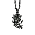 thumbnail image 7 of HOOUN Men's Stainless Steel Vintage Mermaid Necklace Pendant Jewelry with Chain, 7 of 7