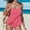 Pink, variant on Xqxayjr Two Piece Tankini Bathing Suits for Women Strapless Bandeau Swim Top with Bottom Flowy Tummy Control Swimsuit Traje De Para Mujer