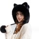 thumbnail image 3 of Gorro de invierno para mujer, gorro de punto cálido, gorro de aviador con pompón de piel, gorro de cazador Ushanka con orejeras, 3 of 6