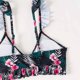 thumbnail image 5 of Trajes de Baño de Bikini de Mujer con Correas Impresas V Sexy Split Set de Tres Piezas, Diseño de Corte Alto para la Piscina de Playa Y las Vacaciones de Verano, 5 of 9