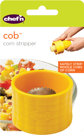 Chef'n Cob Corn Stripper in Yellow, Metal Stainless Steel
