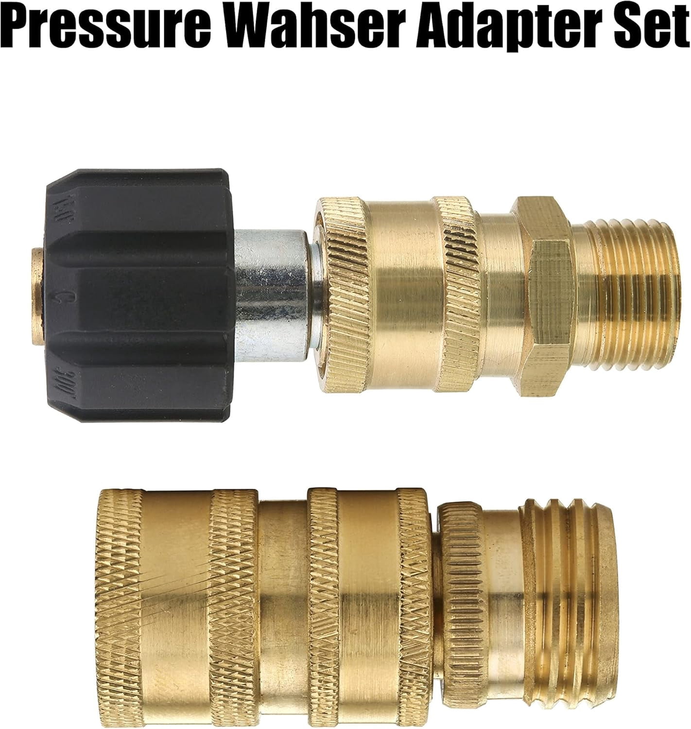 16 Packs Pressure Washer Adapter Set Connect Disconnect Kit Includes M22 Swivel to 1/2 Inch Connect 3/8 Inch to Quick Release 3/8 Inch Plug 1/2 Inch Plug 3/4 Inch Swivel Female Male for Garden Hoses