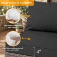 thumbnail image 2 of JORVIMAX 7 Piece Patio Furniture Set Outdoor Conversation Sets All-Weather Brown Rattan Wicker Patio Sectional Sofa with Cushions Black, 2 of 8