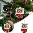 thumbnail image 2 of yulier Dog Christmas Ornament, Cute Dog in Snow Pocket Ornament, Dog Acrylic Pendant Christmas Tree Decoration Christmas Gifts for Dog Lovers, 2 of 4