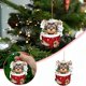 thumbnail image 1 of Colgante de árbol de Navidad con forma de perro navideño Fiudx decoración para regalo de vacaciones, 1 of 4
