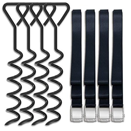 Fixed Ground Pegs for Dog Walking and Tenting. ANLU LOAD Trampoline Anchors Trampoline Stakes-Spiral Steel Stake Anchors for Trampoline