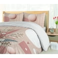 thumbnail image 3 of Ambesonne Pink Duvet Cover Set, Romantic Boho Floral Geometric, Calking, Dried Rose and Slate Blue, 3 of 4