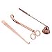 thumbnail image 3 of MUXSAM 3 in 1 Candle Tools Candle Accessory Set - Candle Snuffer, Candle Wick Trimmer, Candle Wick Dipper - Candle Cutter Candle Maintenance Kit Gift for Candle Lover(Rose Gold), 3 of 4
