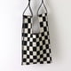 thumbnail image 3 of Gebreide Dambord Dames Handtas Tote Portemonnee voor Reizen Dames Meisjes Blanco negro Colcomx Bolsos de hombro para mujer, 3 of 7