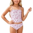 thumbnail image 6 of SHenli Girls Tankini Swimsuit 2 Piece Bathing Suits Floral Print Wireless Beachwear Set Swimwear for Summer Pool, 6 of 6