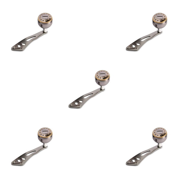 Mango de carrete giratorio Eigraketly de metal 32mm Gris plateado 5piezas