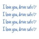 thumbnail image 1 of Adhesivo de Espejo Retrovisor Conduco con Seguridad Usted Pegatina de Espejo Retrovisor en Forma de Corazón Inglés, 1 of 1