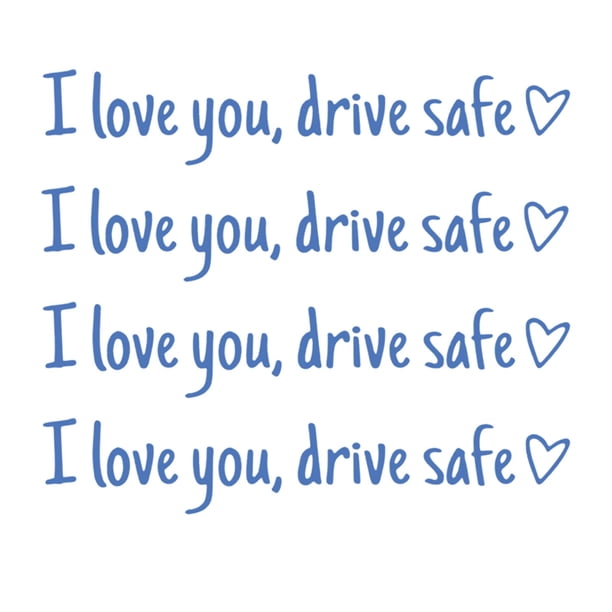 Adhesivo de Espejo Retrovisor Conduco con Seguridad Usted Pegatina de Espejo Retrovisor en Forma de Corazón Inglés