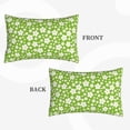 thumbnail image 3 of Haiem Pillowcase for Hair and Skin Queen - Green White Flowers Printed Soft Pillowcase with Envelope Closure-16"x24", 3 of 8