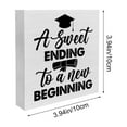 thumbnail image 2 of Darzheoy Graduation Quote Wood Box Sign Decor Desk Sign Positive Behind You All Your Memories Wooden Box Black Sign Rustic Home Shelf Wall Decoration Grad Gift, 2 of 6