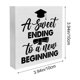 thumbnail image 3 of Letrero de madera con frase de graduación, decoración de escritorio, positivo detrás de ti, todos tus recuerdos, caja de madera, letrero rústico para el hogar, estante, decoración de pared, regalo de, 3 of 6