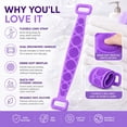 thumbnail image 6 of Silicone Back Scrubber for Shower, Double-Sided Exfoliating Brush with Handle, Deep Cleansing Body Tool for Men/Women, 6 of 9