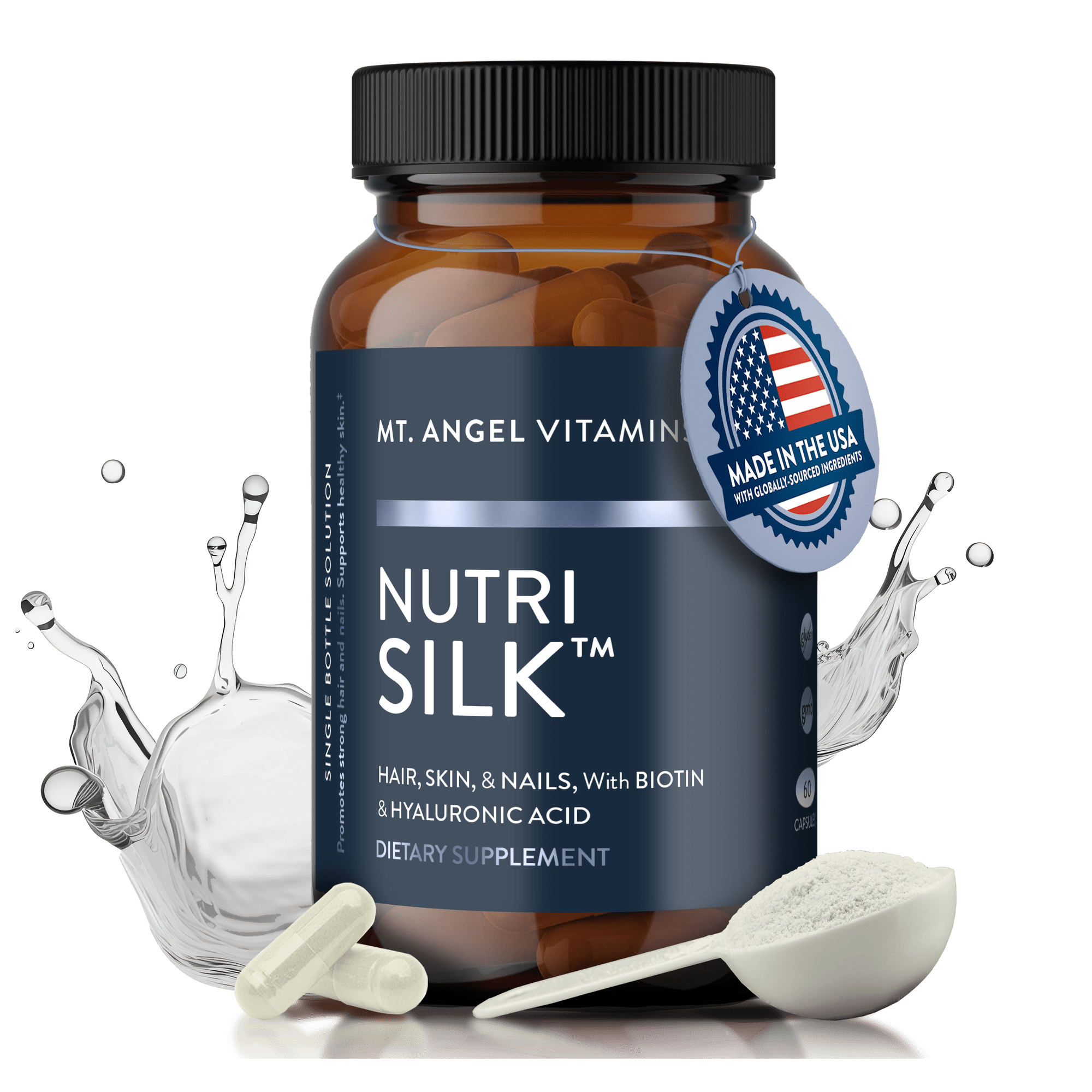 Mt. Angel Vitamins - Hair, Skin & Nails - NutriSilk - 60 Capsules