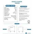 thumbnail image 3 of DUC29F Single Door Undercounter Freezer in Stainless Steel, 3 of 3