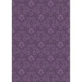 thumbnail image 1 of Ahgly Company Machine Washable Indoor Rectangle Transitional Dark Purple Area Rugs, 3' x 5', 1 of 7