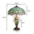 thumbnail image 2 of CHLOE Lighting Sunniva Dragonfly Tiffany-Style 3-Light Double Lit Table Lamp 16" Shade, 2 of 8