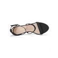 thumbnail image 4 of BLISSFUL STEP Women's Shoes Faux Suede Stiletto High Heel Open Toe Adjustable Ankle Strap Sandals  Black 8, 4 of 8