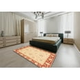 thumbnail image 4 of Ahgly Company Indoor Rectangle Abstract Mustard Yellow Oriental Area Rugs, 7' x 9', 4 of 6