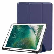 Allytech 10.5 Inch iPad Case, iPad Air 3st Generation Case (2019), iPad Pro 10.5 Case, Slim Pencil Holder Leather Stand Folio Smart Cover Auto Sleep Wake Shell for Apple iPad Pro 10.5/ Air 3,Darkblue