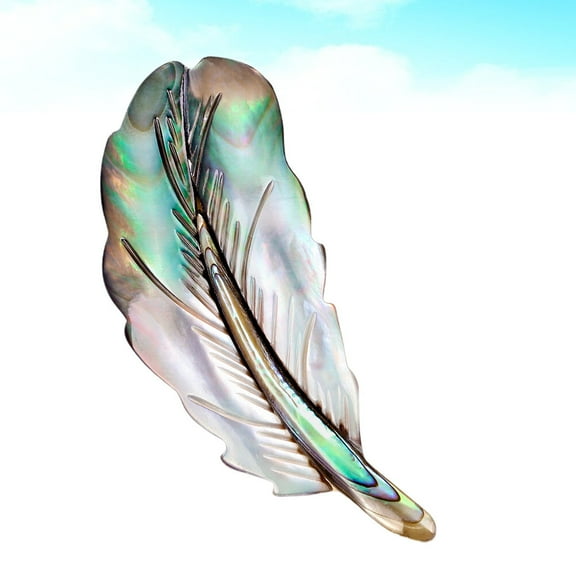 OUNONA Masteelf Natural Abalone Shell Brooch Pin for Women Corsage Lapel Shaped Broches Jewelry for Banquet Weddings