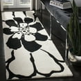 thumbnail image 3 of SAFAVIEH Soho Kelly Floral Wool Area Rug, Black/White, 3'6" x 5'6", 3 of 9