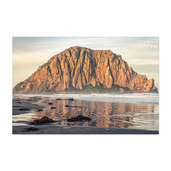 Majestic Mirror - Morro Rock - Morro Bay California Photography Unframed Wall Art Print 5 x 7 inches