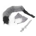 thumbnail image 1 of Oregas de Gato y Lobo, de animal, Disfraz de Cosplay, Pinza para el Pelo de Piel Sintética, ToCado, Conjunto de Gargantilla de Cuero para el Cúello para Halloween, 1 of 7