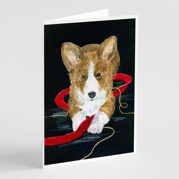 Corgi Greeting Cards and Envelopes Pack of 8