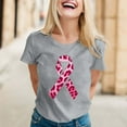 thumbnail image 2 of TSADFHJI Womens Tops Long Sleeve Fancy Cancer Shirt Women Cancer Shirts Ribbon Cancer Awareness Rainbow T Shirts Cancer Short Sleeve Tops Xl Light Gray, 2 of 4