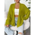 thumbnail image 4 of Women'S Cardigan Loose Knitted Cardigan Jacket New Solid Color Casual Outer Cardigan Green XL, 4 of 5