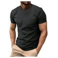 thumbnail image 1 of Men's High End Mesh Ice Silk Breathable Short Sleeve Round Neck Summer Solid T-Shirt, 1 of 6