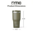 thumbnail image 5 of RTIC 30 oz Ceramic Lined Insulated Essential Tumbler, Leak-Resistant Lid, Olive, 5 of 6