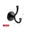 thumbnail image 2 of Delta Cassidy Double Robe Hook, Venetian Bronze, 2 of 6