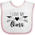 thumbnail image 3 of Inktastic I Love My Oma Heart and Arrows Boys or Girls Baby Bib, 3 of 4